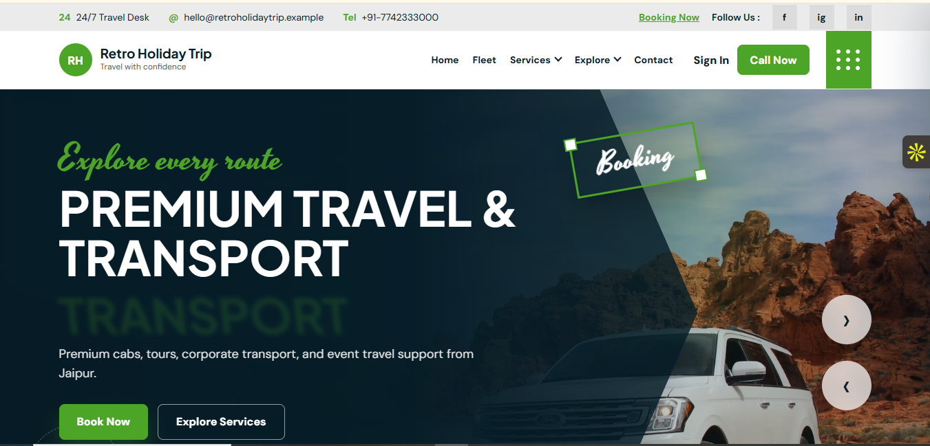 Travel & Tourism Website Development