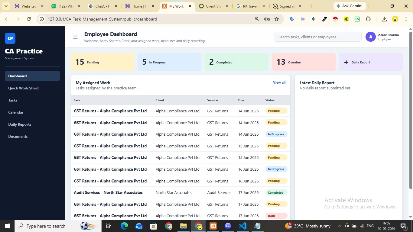 Custom CRM Development | Task Management Software | Workflow Automation | PHP | MySQL | Admin Dashboard